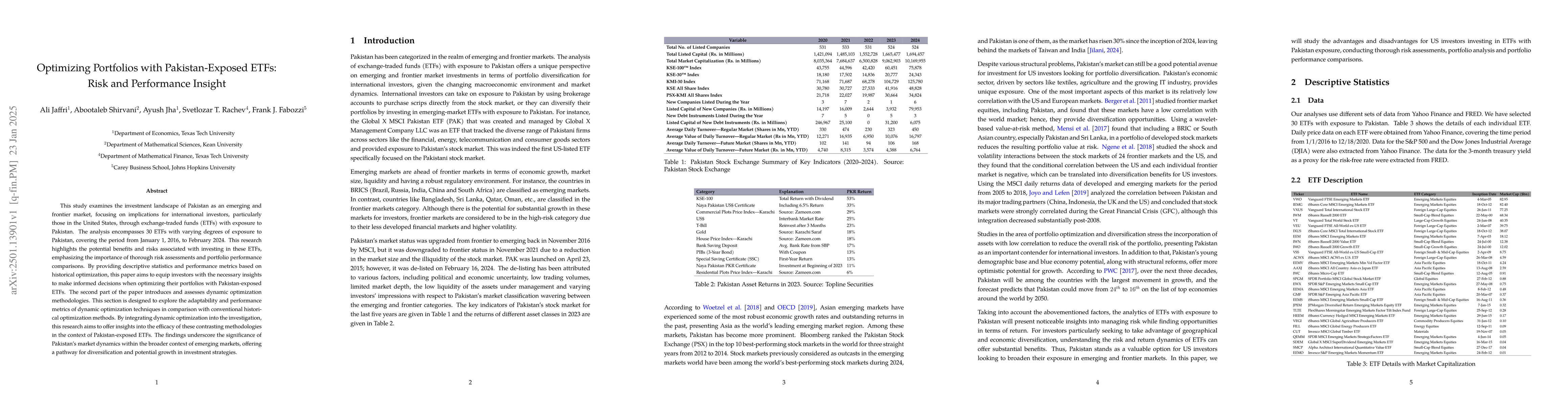 Thumbnail for Optimizing Portfolios with Pakistan-Exposed ETFs: Risk and Performance
  Insight