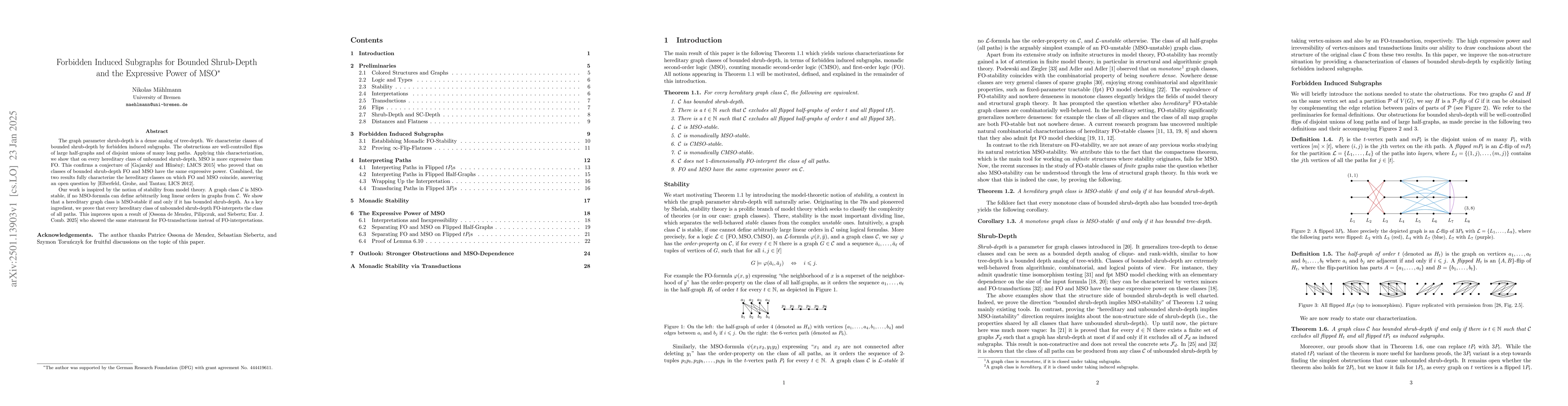 Thumbnail for Forbidden Induced Subgraphs for Bounded Shrub-Depth and the Expressive
  Power of MSO