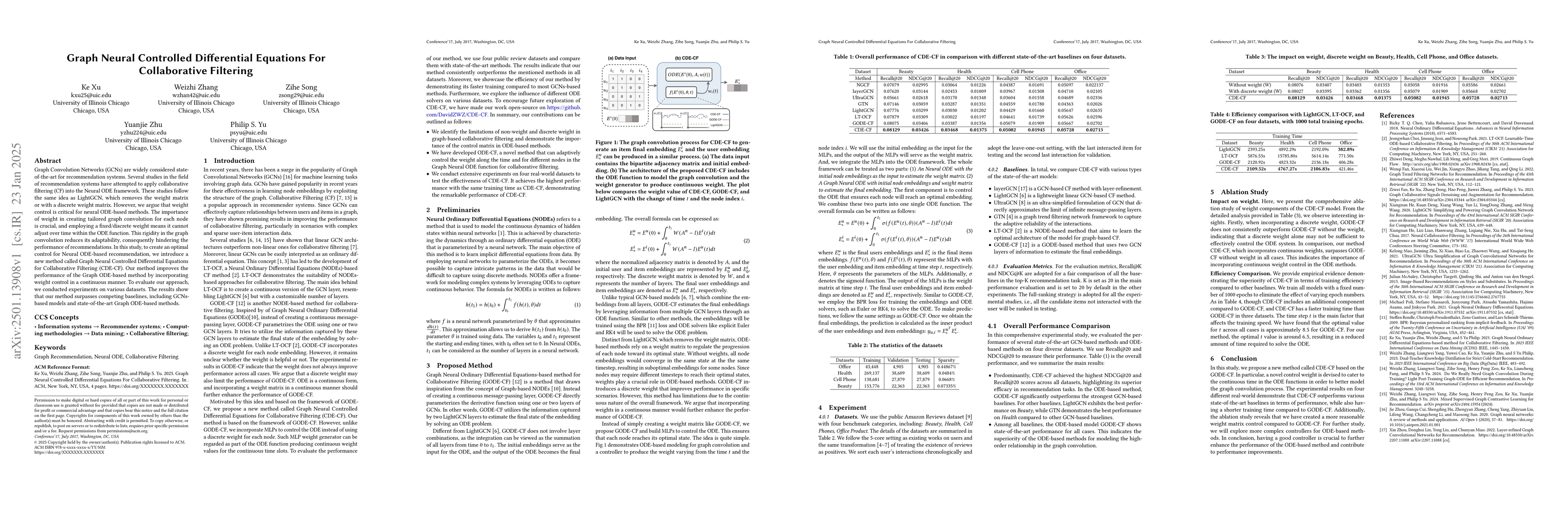 Thumbnail for Graph Neural Controlled Differential Equations For Collaborative
  Filtering