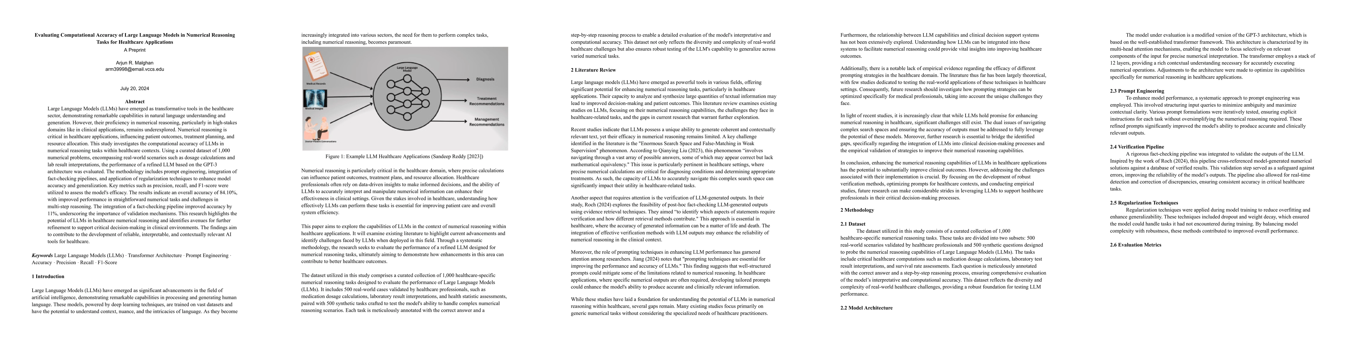 Thumbnail for Evaluating Computational Accuracy of Large Language Models in Numerical
  Reasoning Tasks for Healthcare Applications