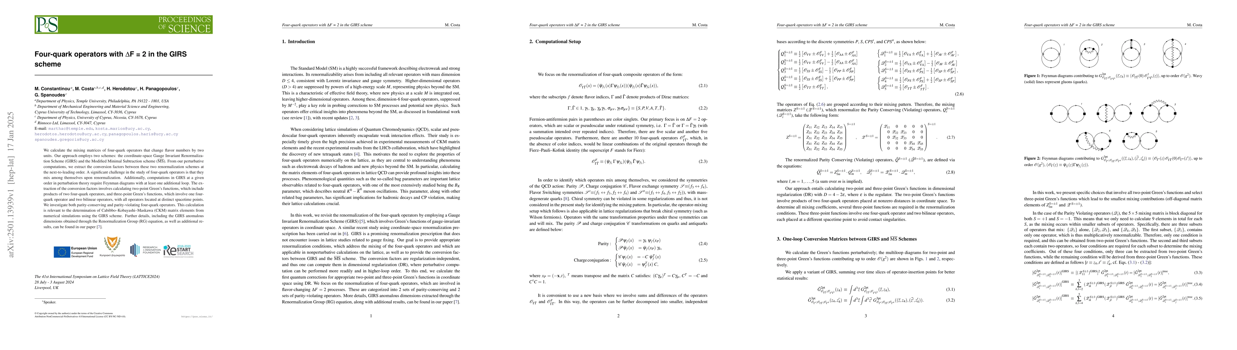 Thumbnail for Four-quark operators with $ΔF = 2$ in the GIRS scheme
