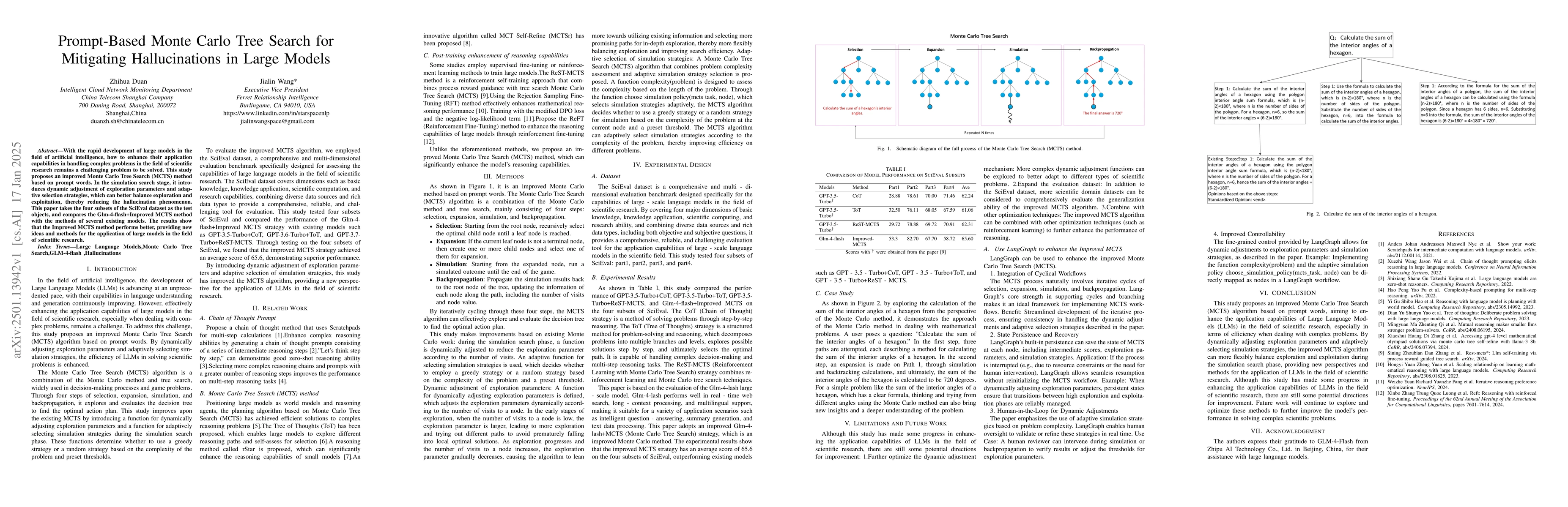 Thumbnail for Prompt-Based Monte Carlo Tree Search for Mitigating Hallucinations in
  Large Models
