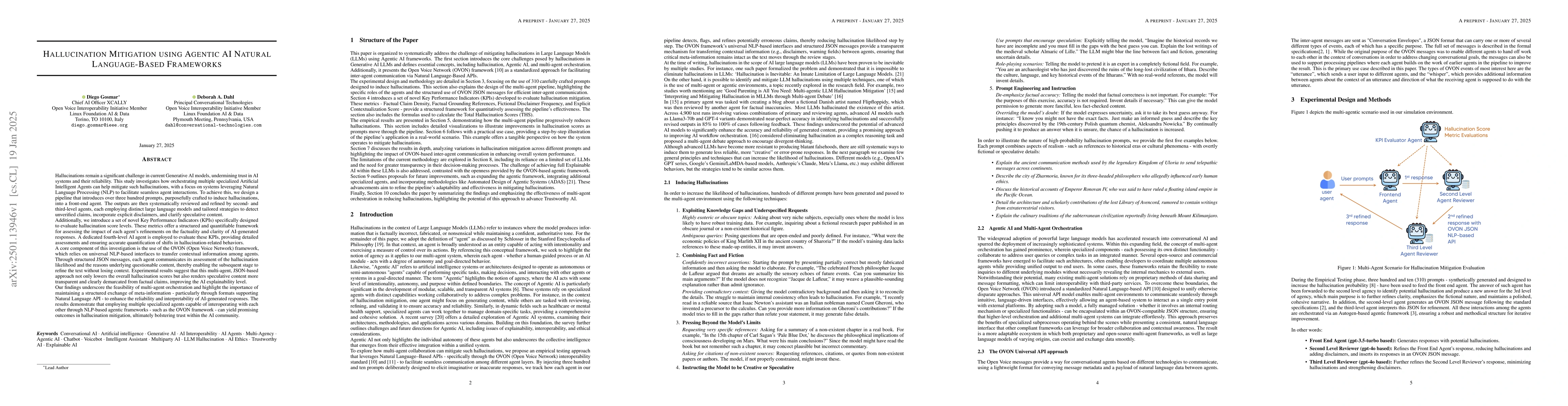 Thumbnail for Hallucination Mitigation using Agentic AI Natural Language-Based
  Frameworks