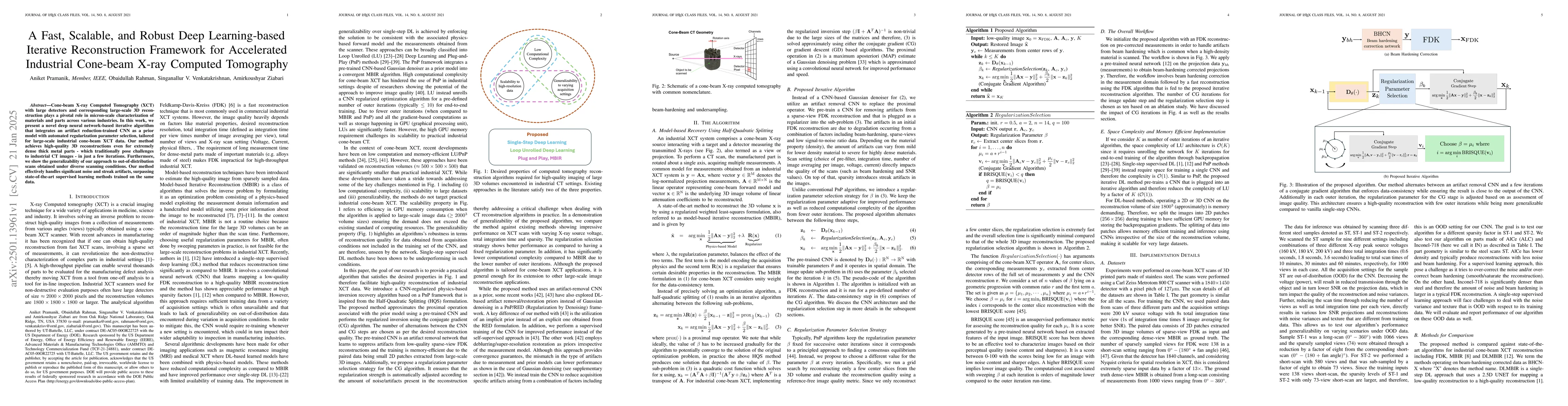 Thumbnail for A Fast, Scalable, and Robust Deep Learning-based Iterative
  Reconstruction Framework for Accelerated Industrial Cone-beam X-ray Computed
  Tomography
