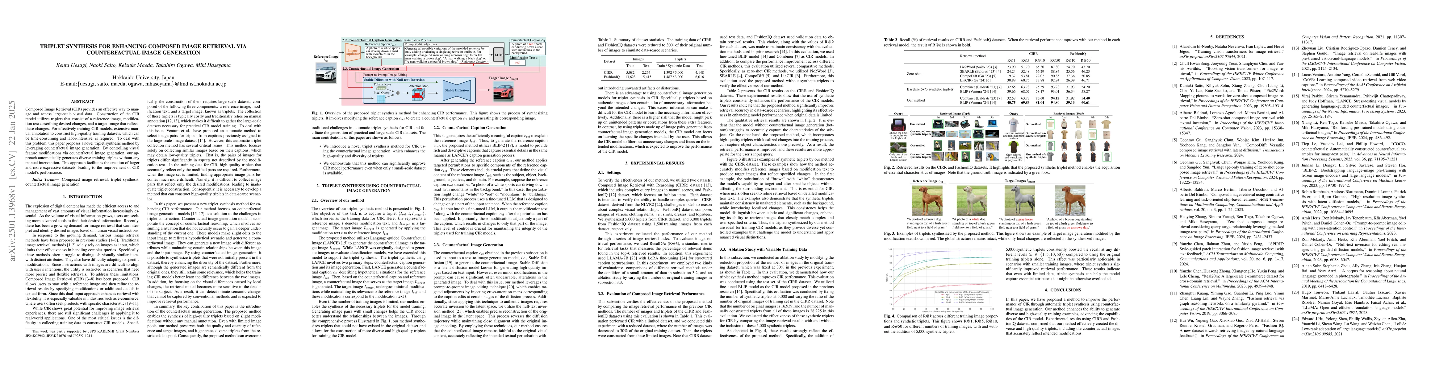 Thumbnail for Triplet Synthesis For Enhancing Composed Image Retrieval via
  Counterfactual Image Generation