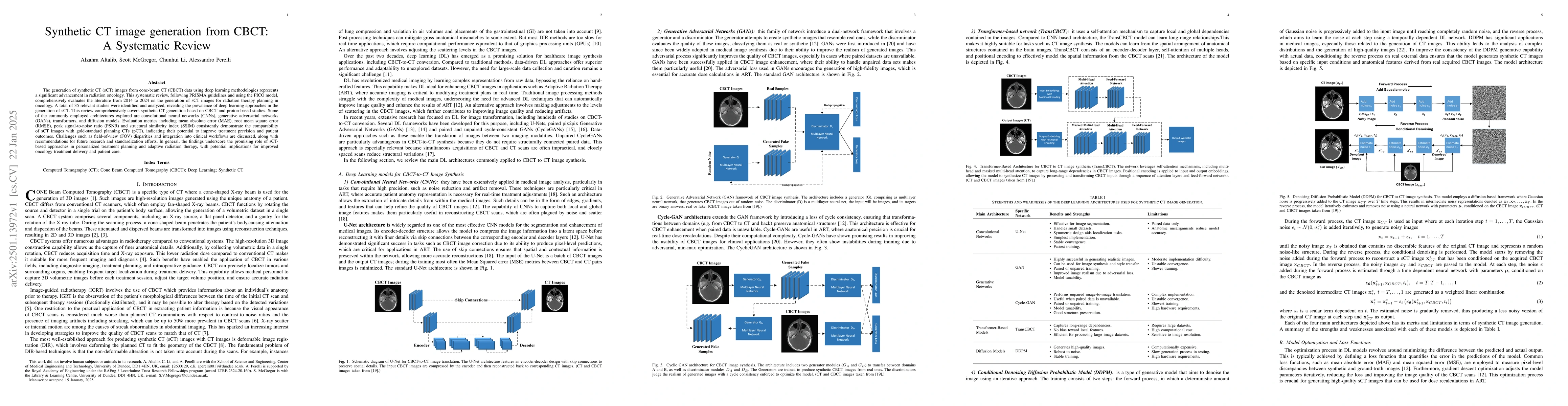 Thumbnail for Synthetic CT image generation from CBCT: A Systematic Review