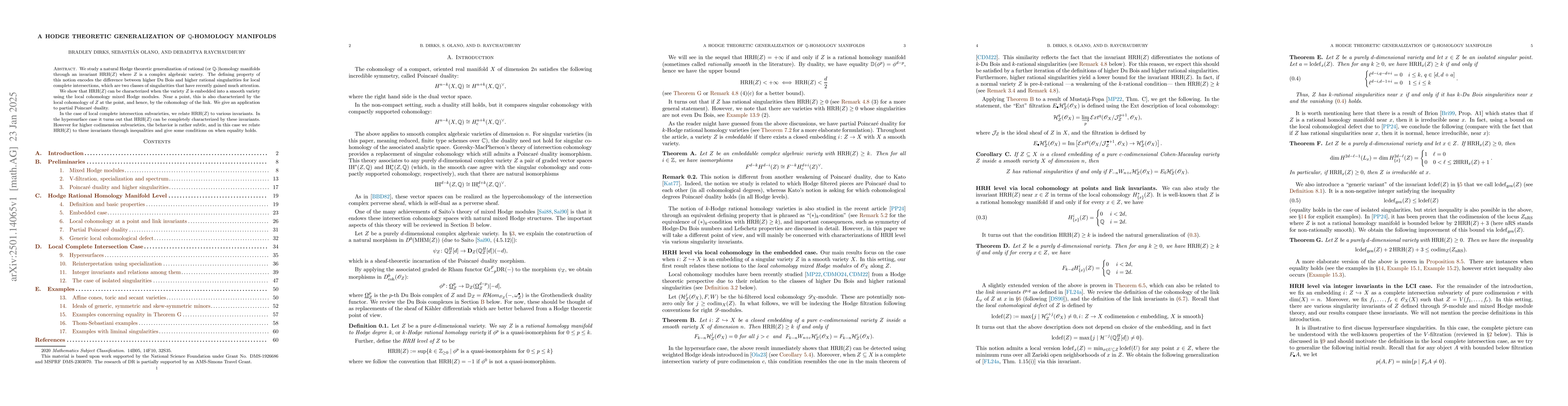 Thumbnail for A Hodge Theoretic generalization of $\mathbb{Q}$-Homology Manifolds