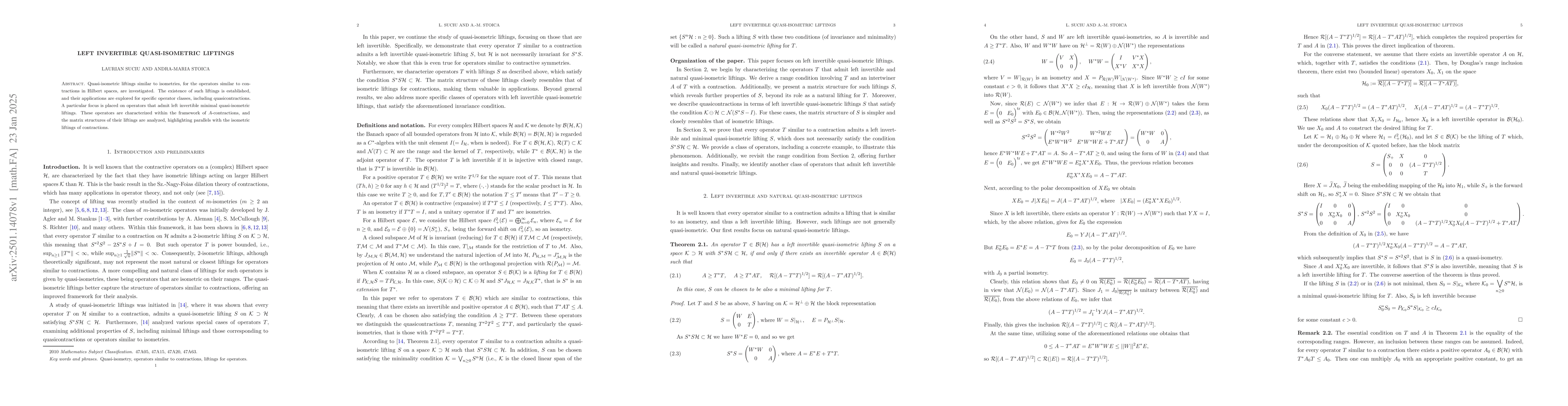 Thumbnail for Left invertible quasi-isometric liftings