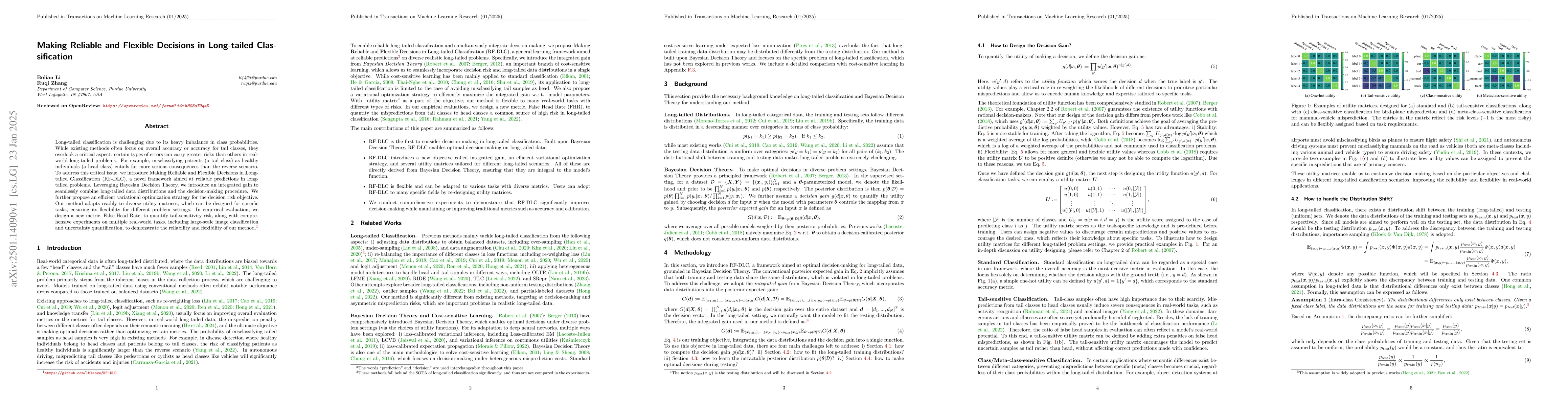 Thumbnail for Making Reliable and Flexible Decisions in Long-tailed Classification