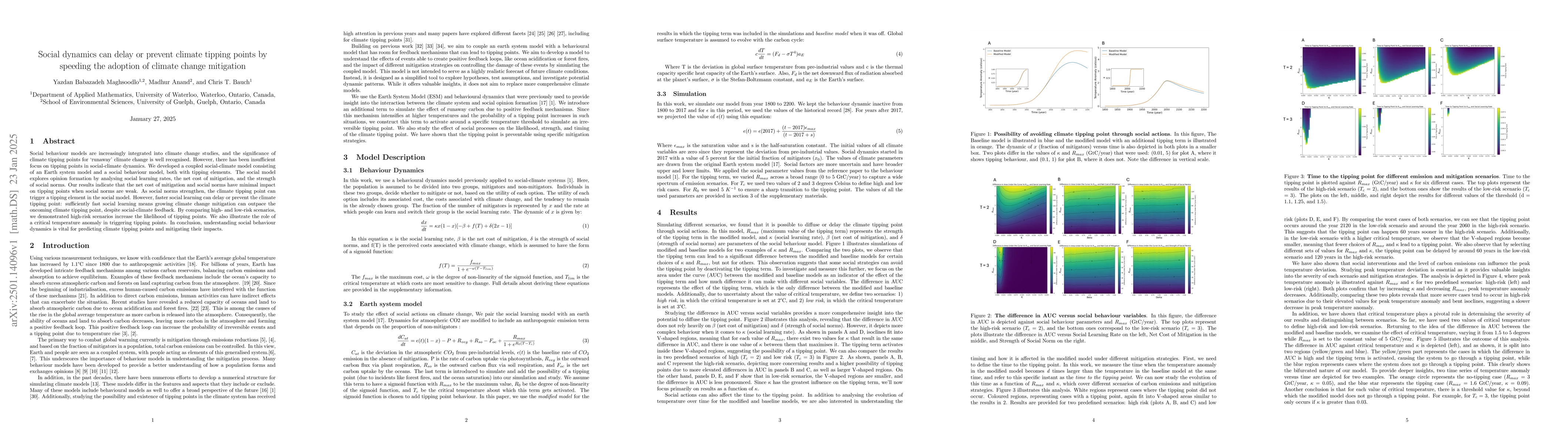 Thumbnail for Social dynamics can delay or prevent climate tipping points by speeding
  the adoption of climate change mitigation