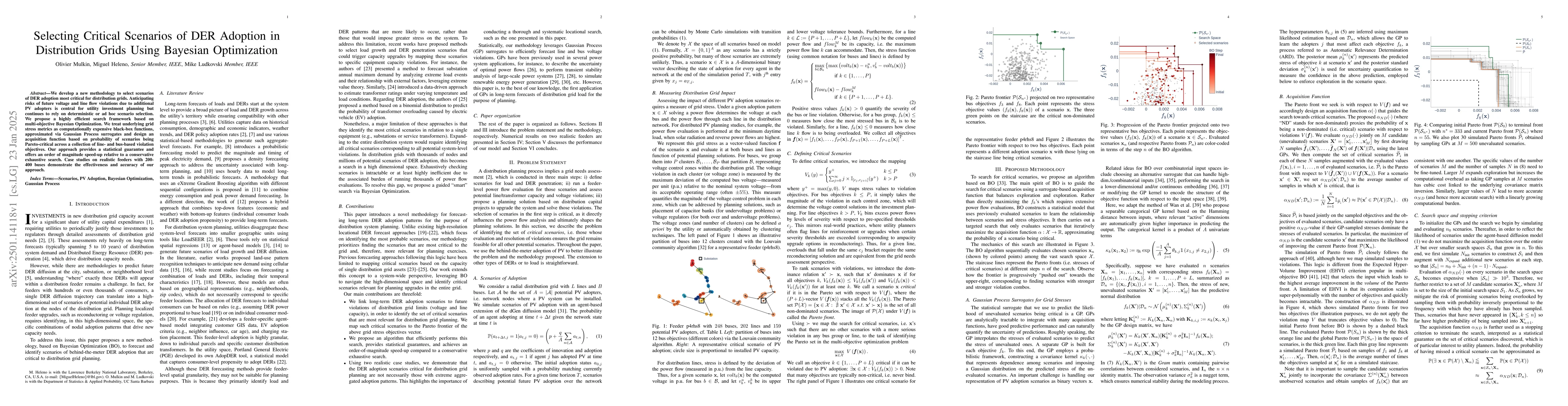 Thumbnail for Selecting Critical Scenarios of DER Adoption in Distribution Grids Using
  Bayesian Optimization