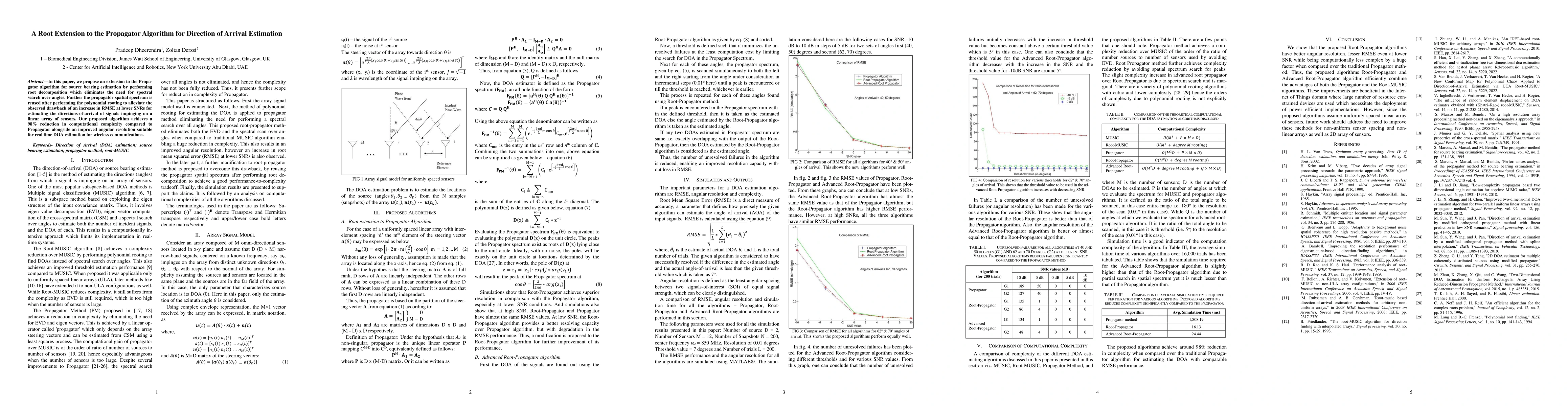 Thumbnail for A Root Extension to the Propagator Algorithm for Direction of Arrival
  Estimation