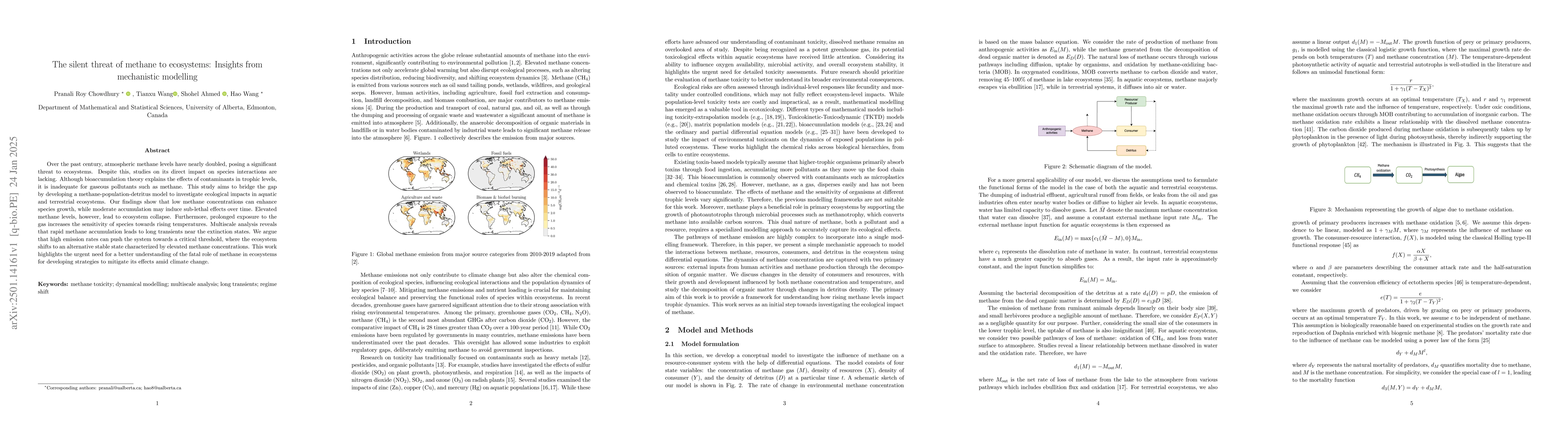 Thumbnail for The silent threat of methane to ecosystems: Insights from mechanistic
  modelling