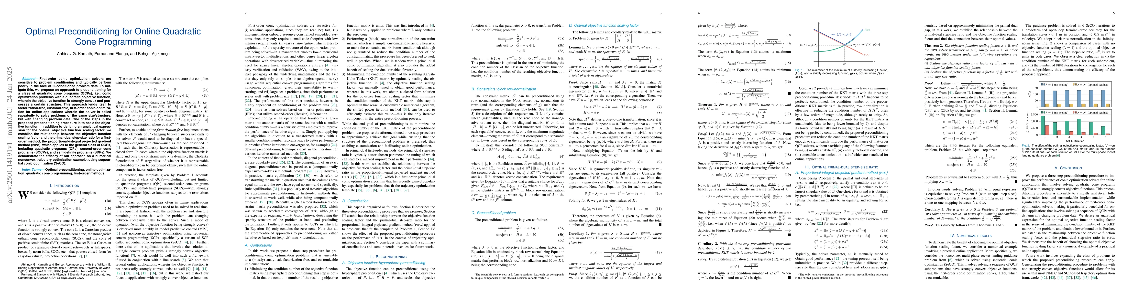 Thumbnail for Optimal Preconditioning for Online Quadratic Cone Programming