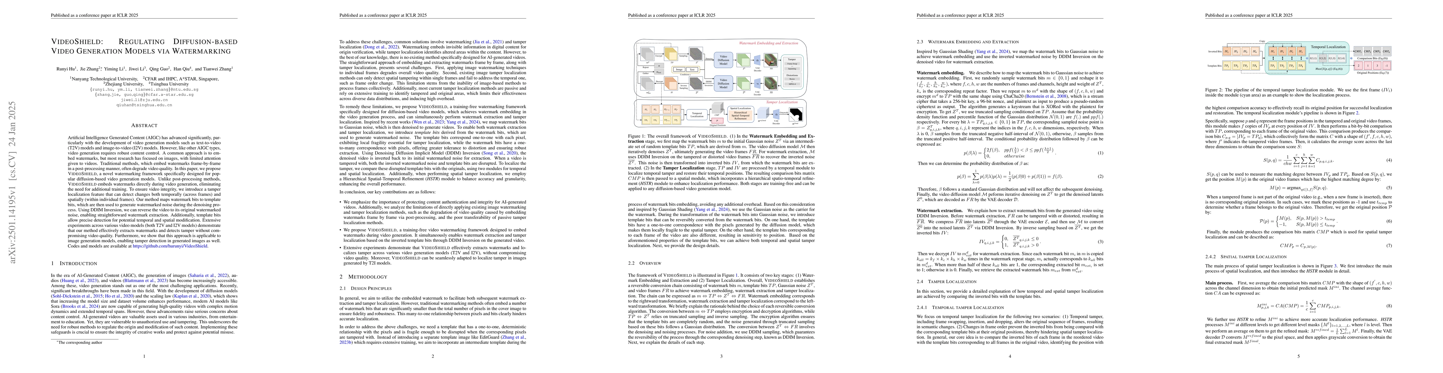 Thumbnail for VideoShield: Regulating Diffusion-based Video Generation Models via
  Watermarking