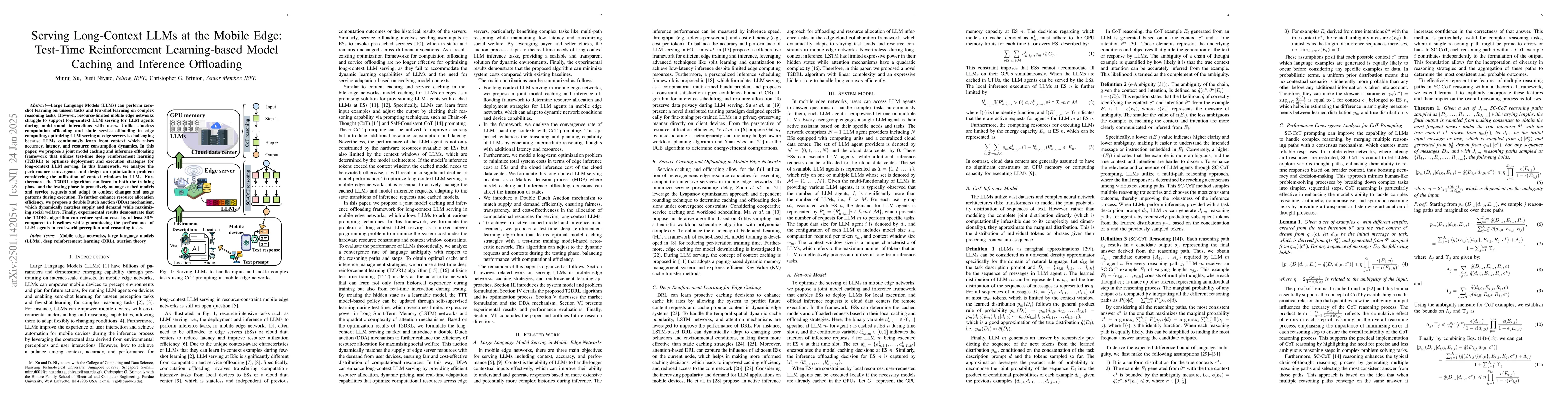 Thumbnail for Serving Long-Context LLMs at the Mobile Edge: Test-Time Reinforcement
  Learning-based Model Caching and Inference Offloading