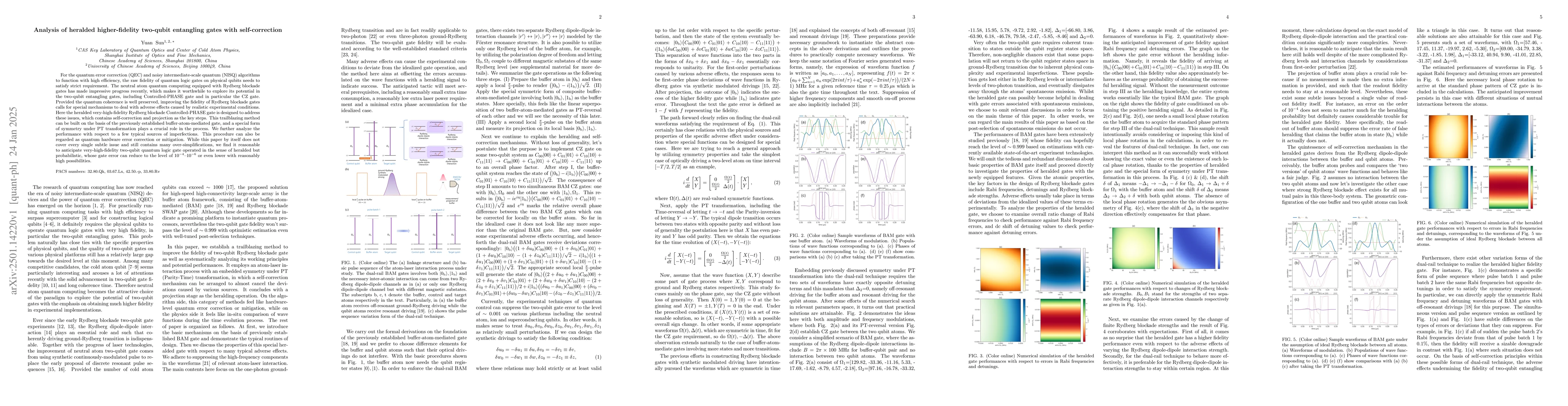 Thumbnail for Analysis of heralded higher-fidelity two-qubit entangling gates with
  self-correction
