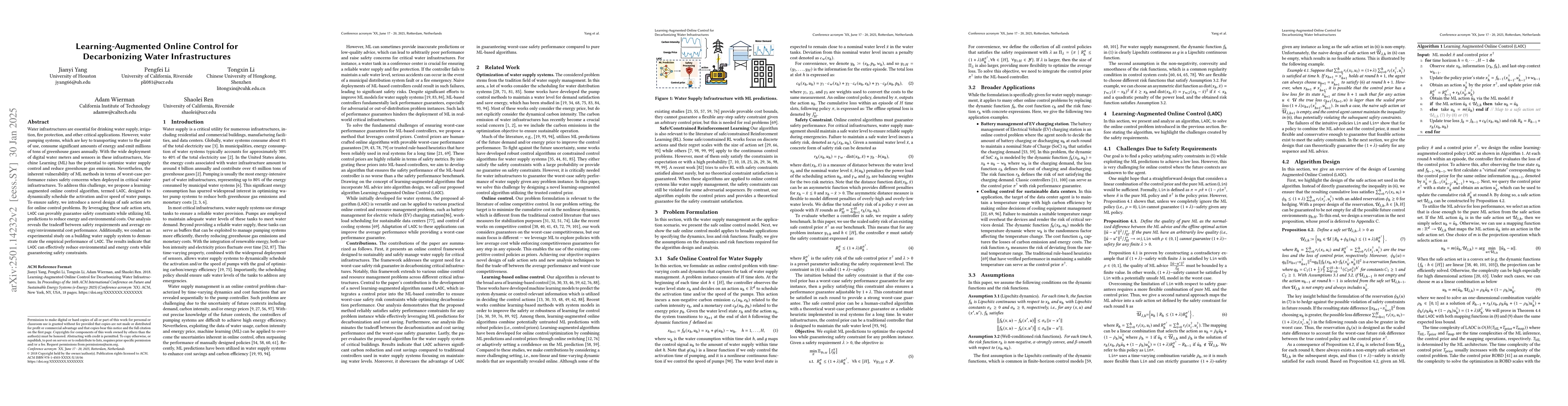 Thumbnail for Learning-Augmented Online Control for Decarbonizing Water
  Infrastructures