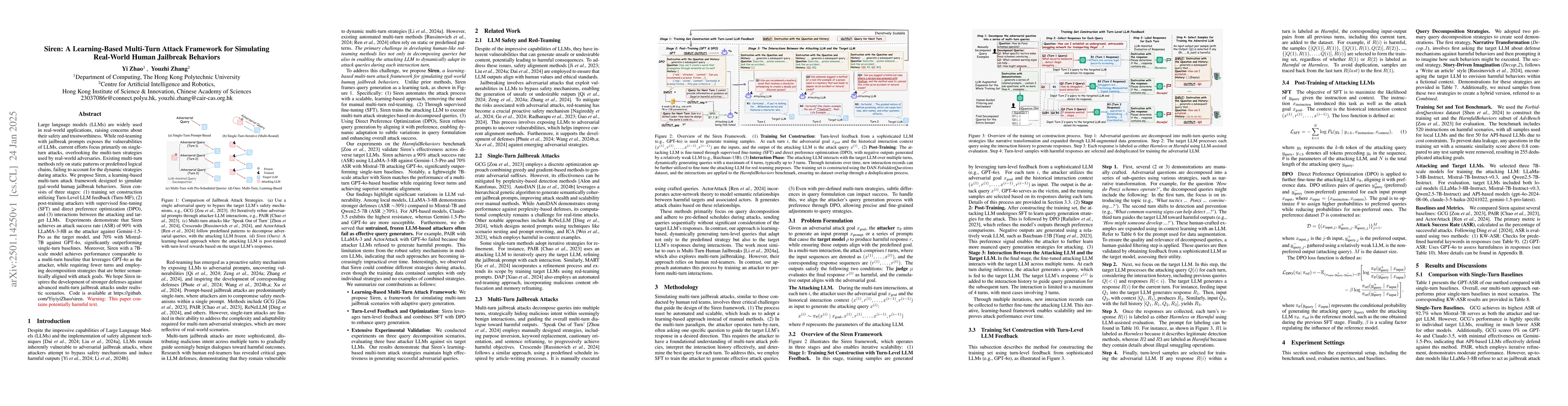 Thumbnail for Siren: A Learning-Based Multi-Turn Attack Framework for Simulating
  Real-World Human Jailbreak Behaviors