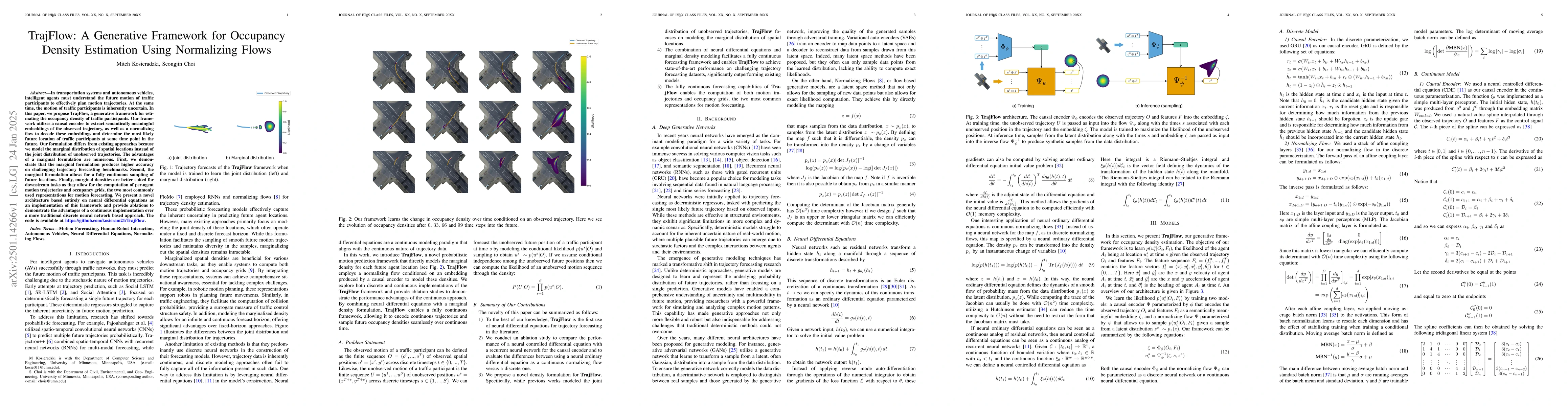 Thumbnail for TrajFlow: A Generative Framework for Occupancy Density Estimation Using
  Normalizing Flows