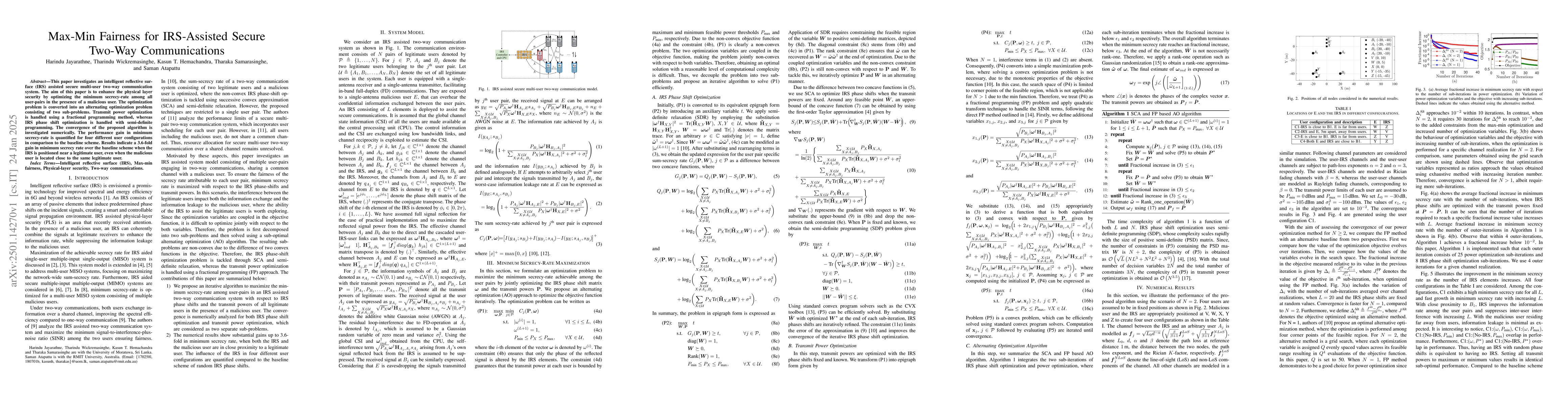 Thumbnail for Max-Min Fairness for IRS-Assisted Secure Two-Way Communications