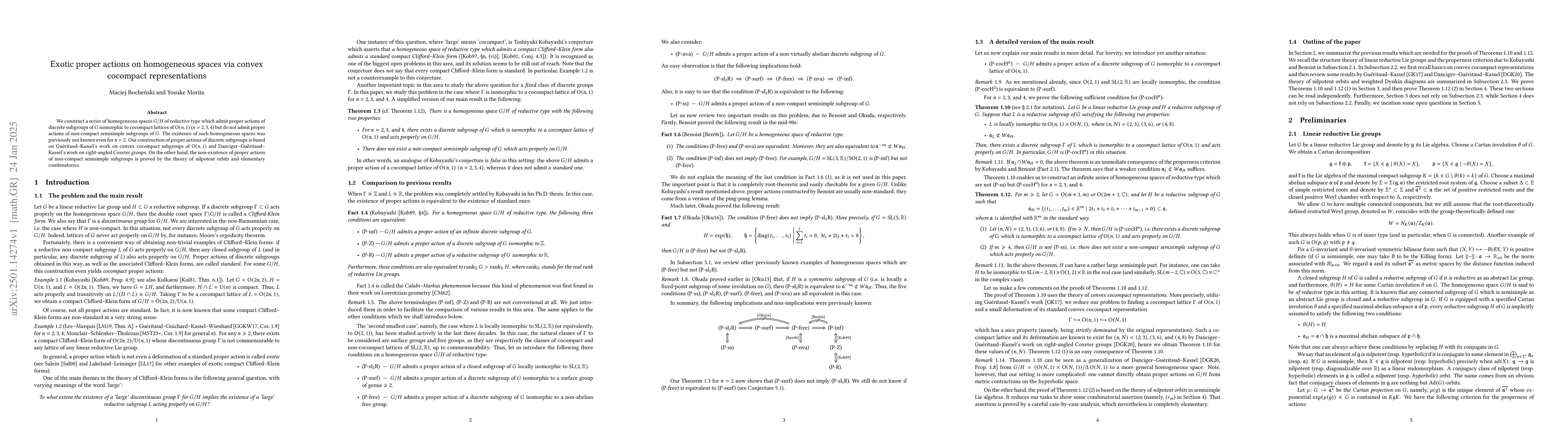 Thumbnail for Exotic proper actions on homogeneous spaces via convex cocompact
  representations