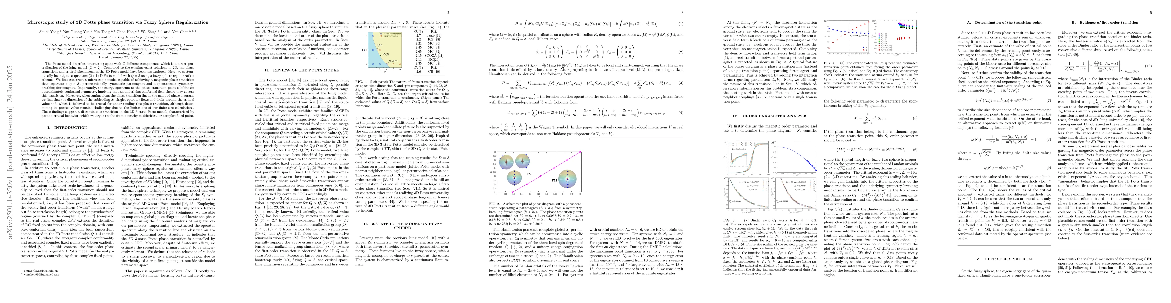 Thumbnail for Microscopic study of 3D Potts phase transition via Fuzzy Sphere
  Regularization
