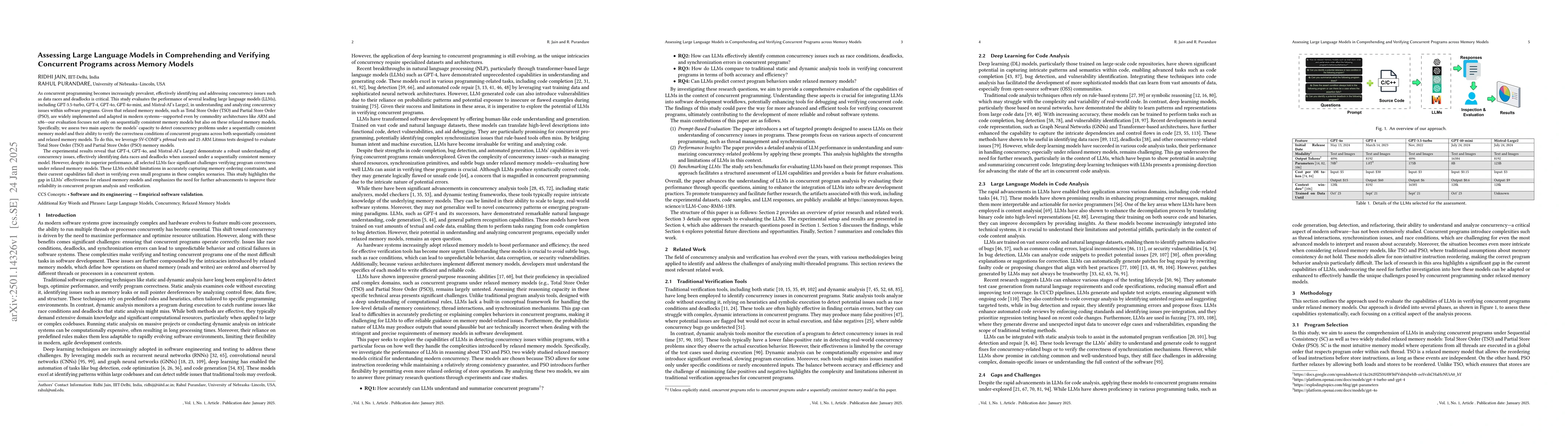 Thumbnail for Assessing Large Language Models in Comprehending and Verifying
  Concurrent Programs across Memory Models