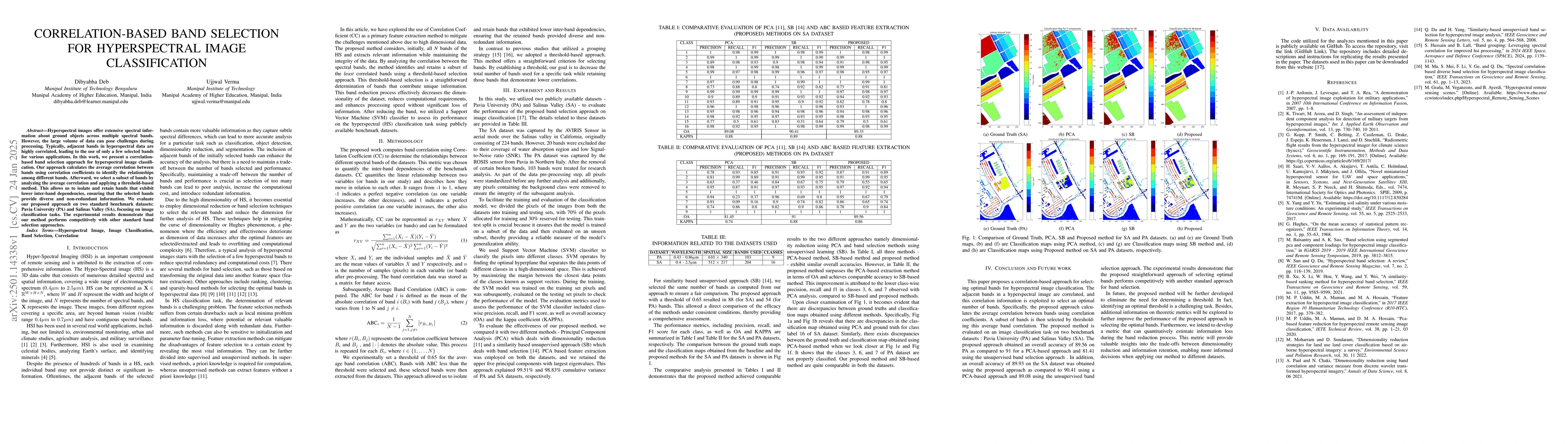 Thumbnail for Correlation-Based Band Selection for Hyperspectral Image Classification