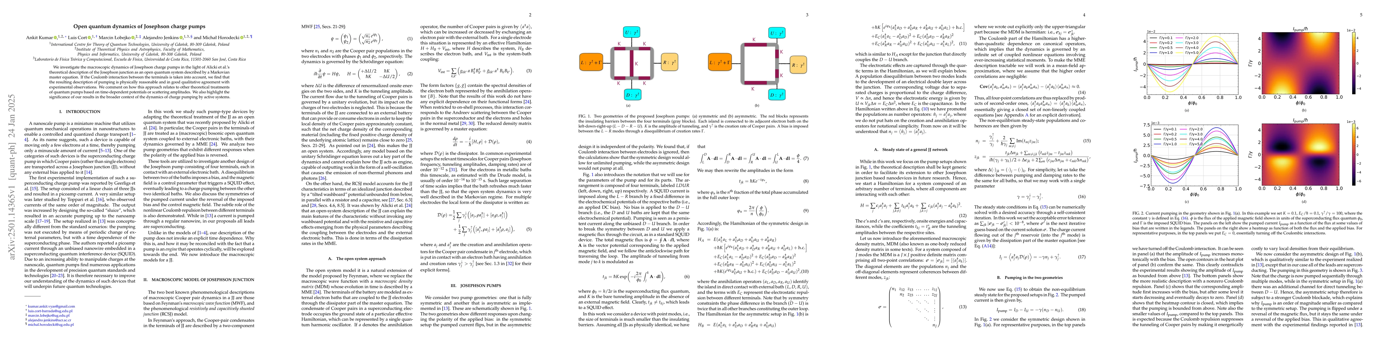 Thumbnail for Open quantum dynamics of Josephson charge pumps