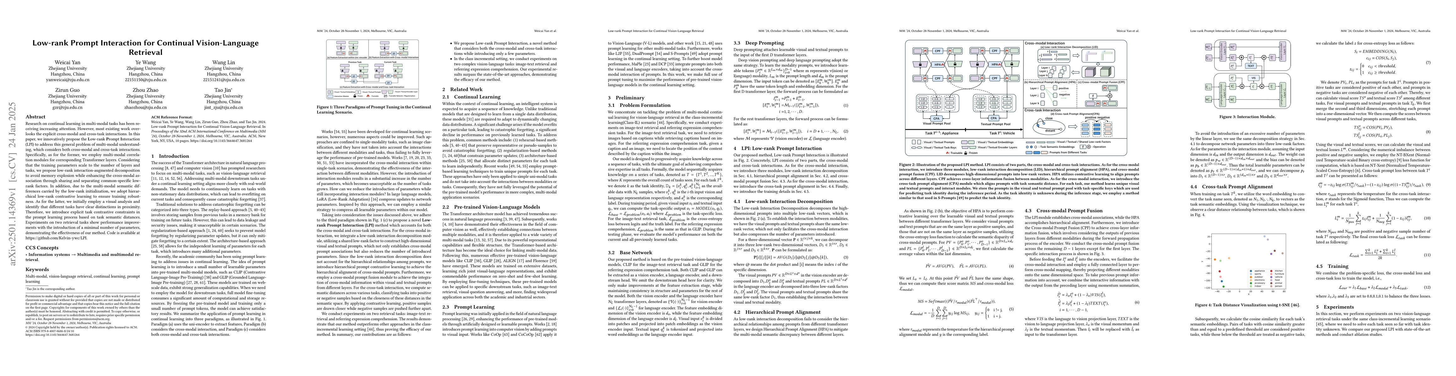 Thumbnail for Low-rank Prompt Interaction for Continual Vision-Language Retrieval