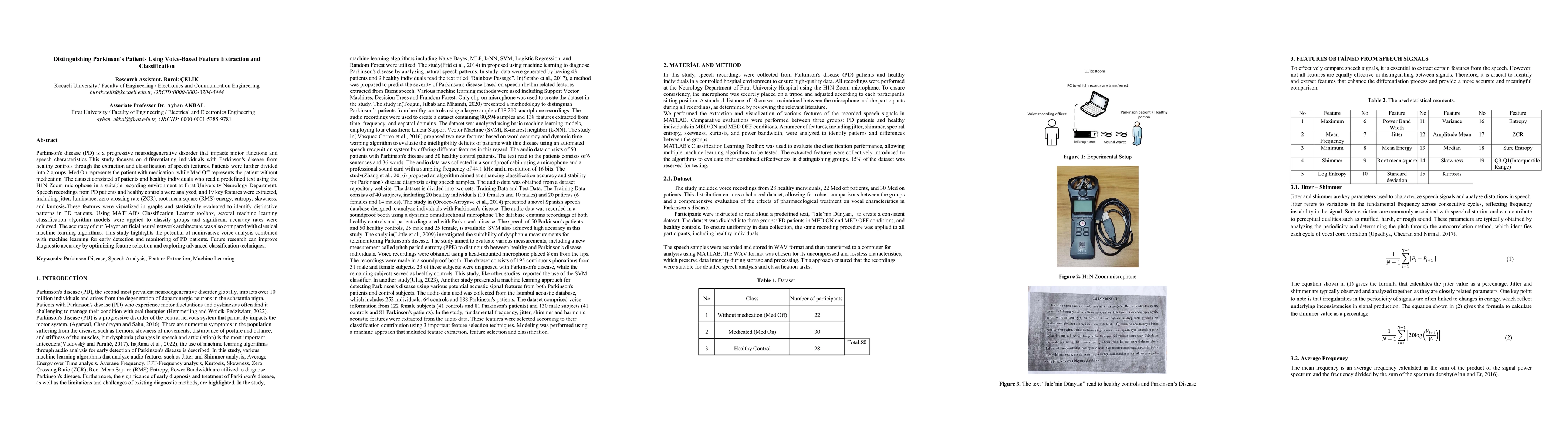 Thumbnail for Distinguishing Parkinson's Patients Using Voice-Based Feature Extraction
  and Classification
