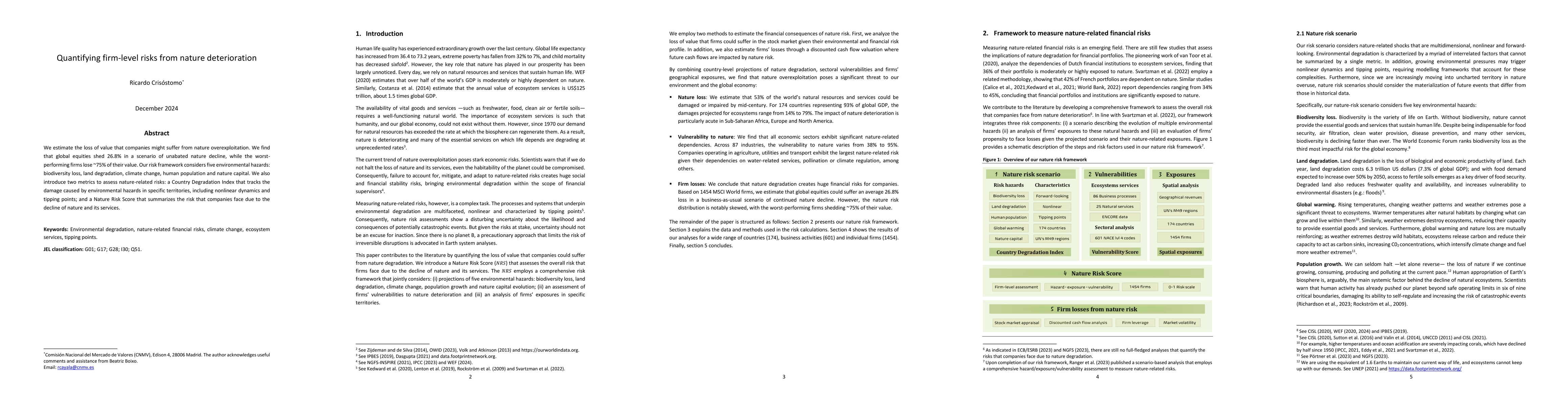 Thumbnail for Quantifying firm-level risks from nature deterioration