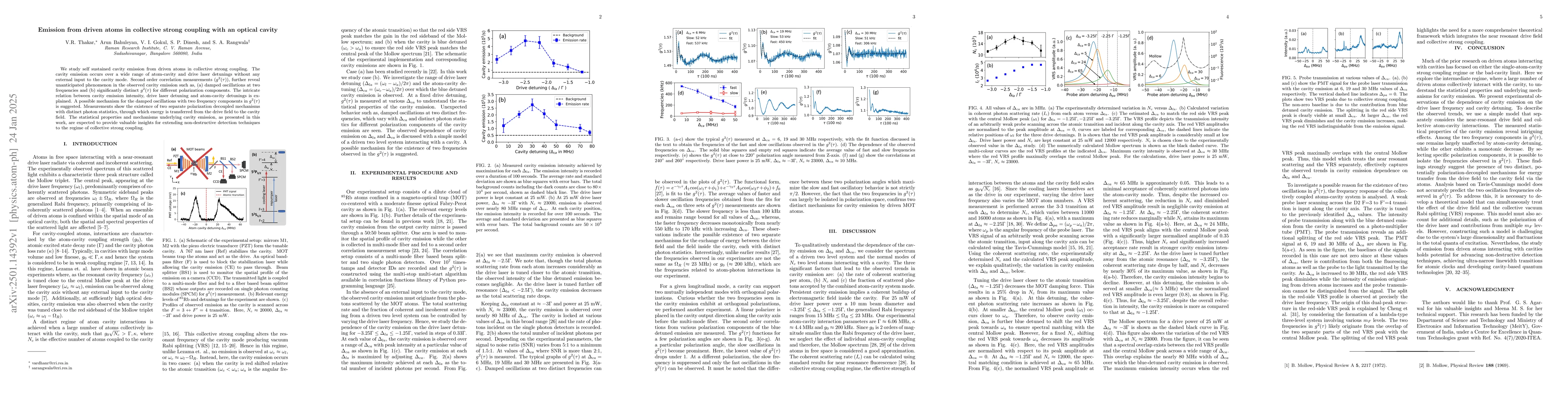 Thumbnail for Emission from driven atoms in collective strong coupling with an optical
  cavity