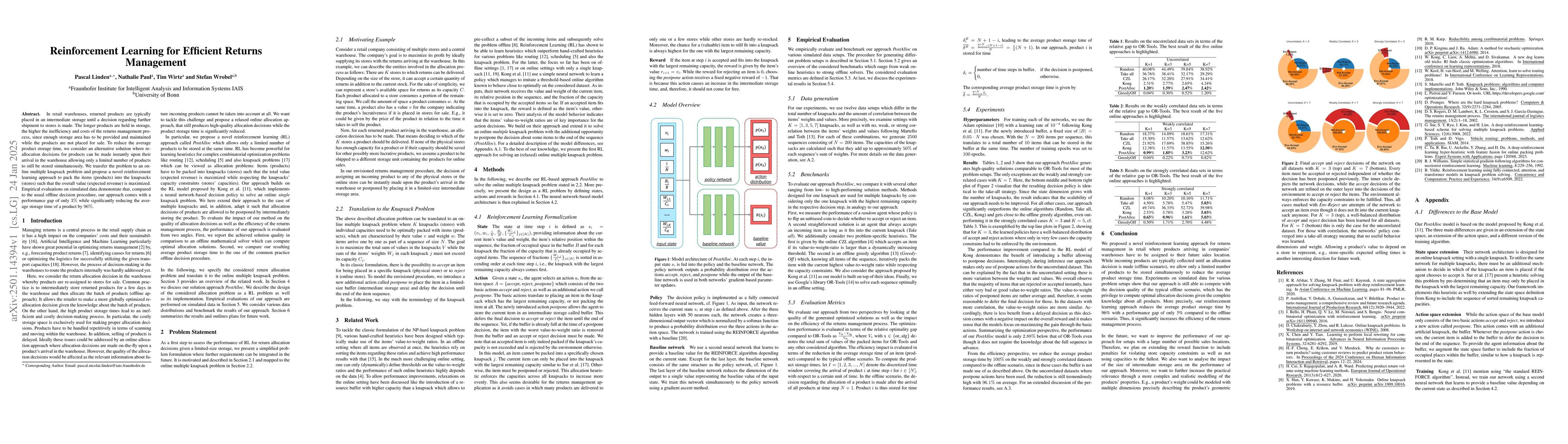 Thumbnail for Reinforcement Learning for Efficient Returns Management