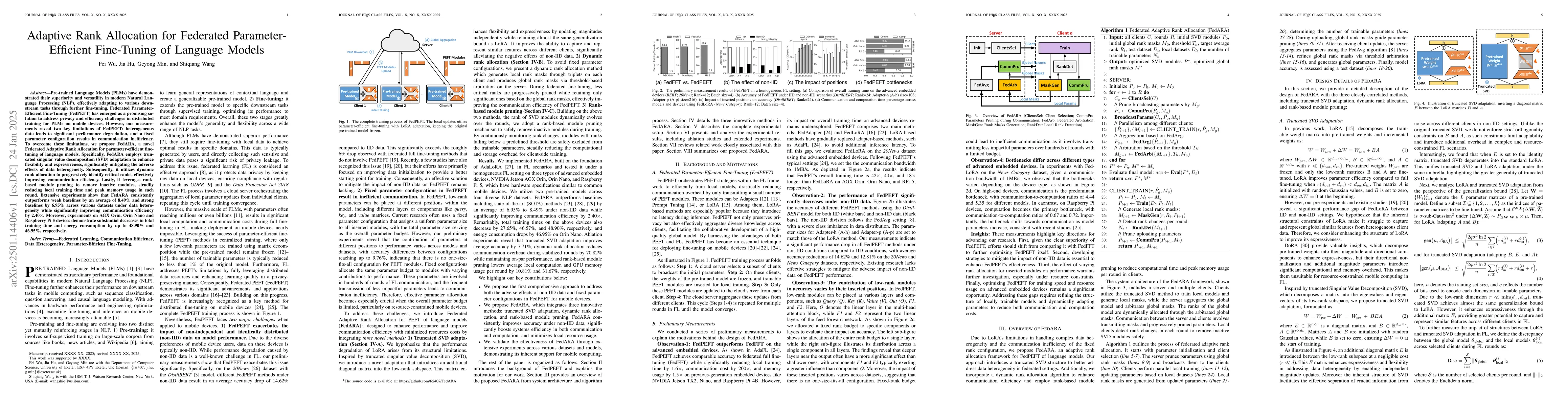 Thumbnail for Adaptive Rank Allocation for Federated Parameter-Efficient Fine-Tuning
  of Language Models
