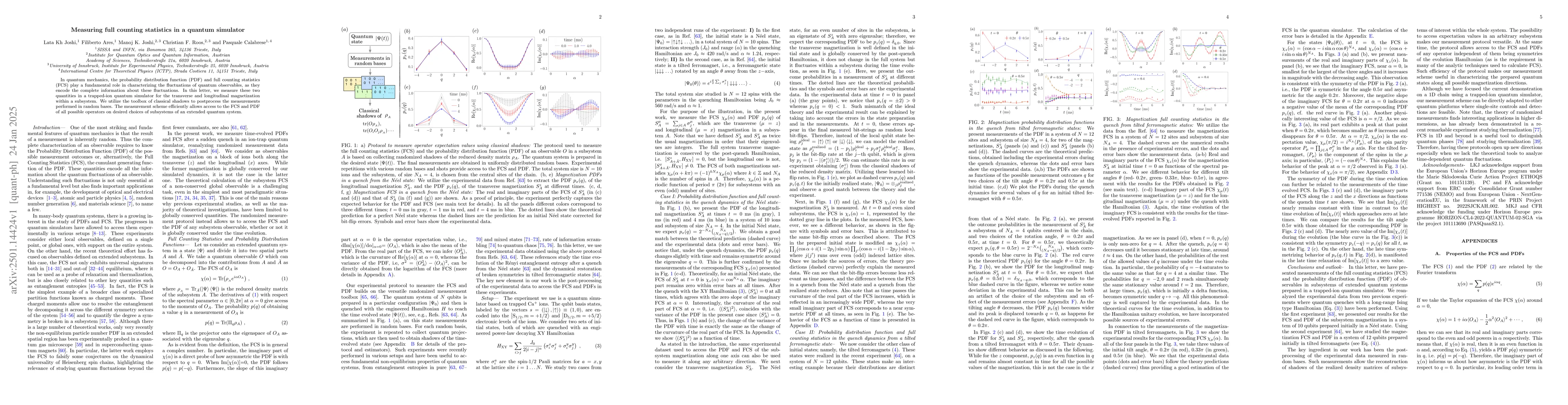 Thumbnail for Measuring full counting statistics in a quantum simulator