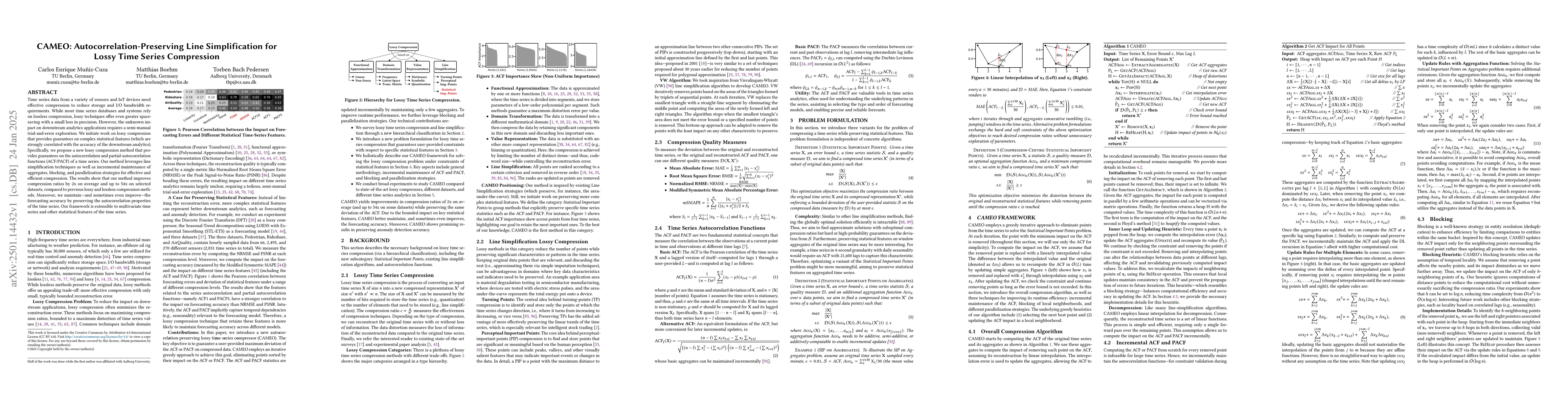 Thumbnail for CAMEO: Autocorrelation-Preserving Line Simplification for Lossy Time
  Series Compression
