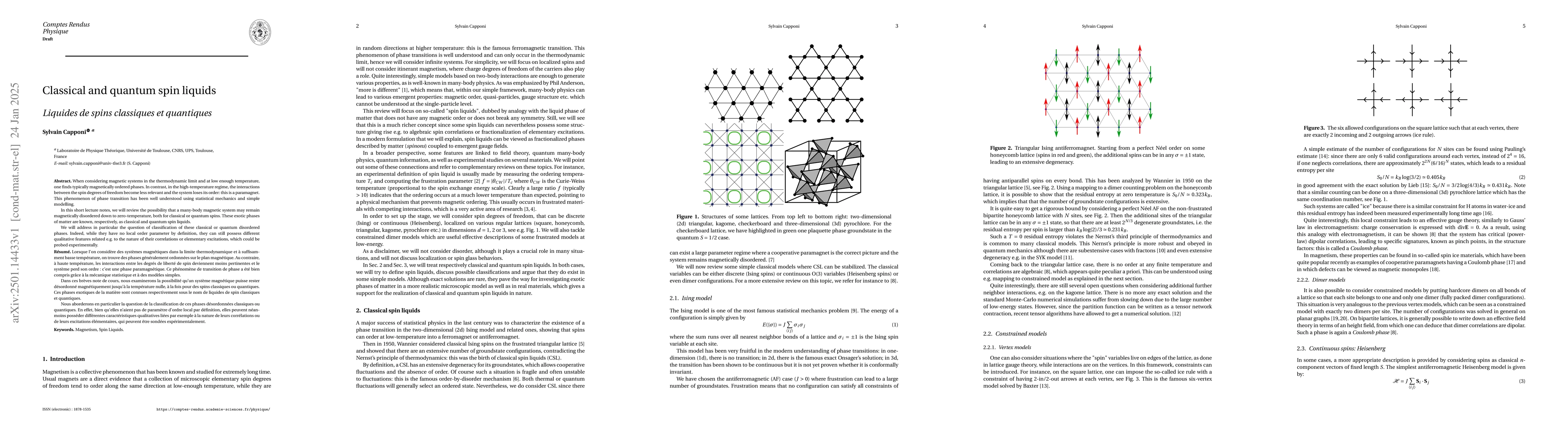 Thumbnail for Classical and quantum spin liquids