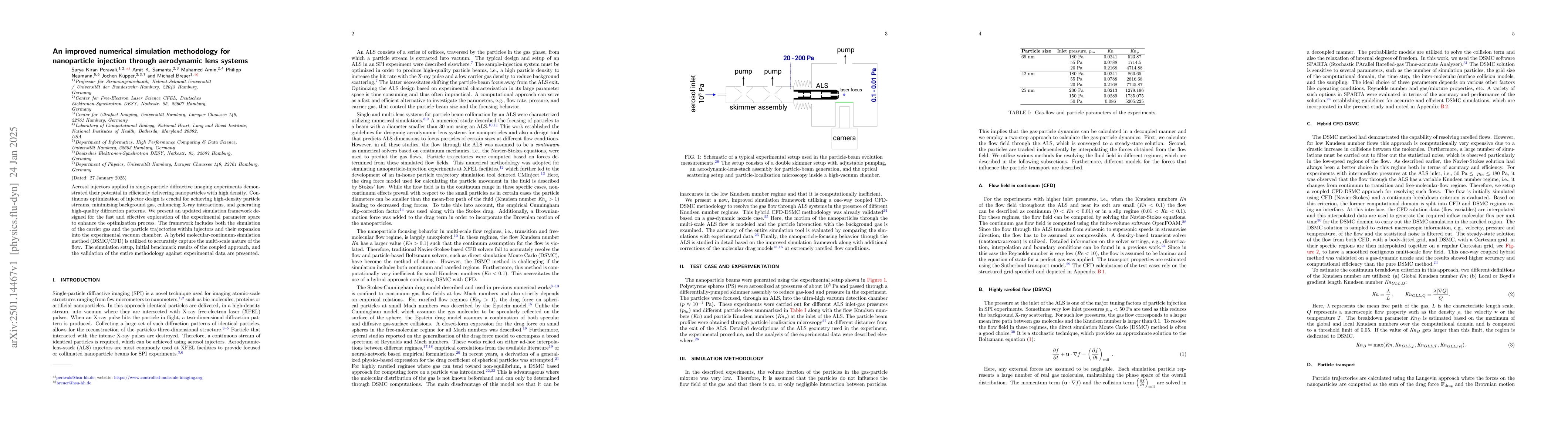 Thumbnail for An improved numerical simulation methodology for nanoparticle injection
  through aerodynamic lens systems