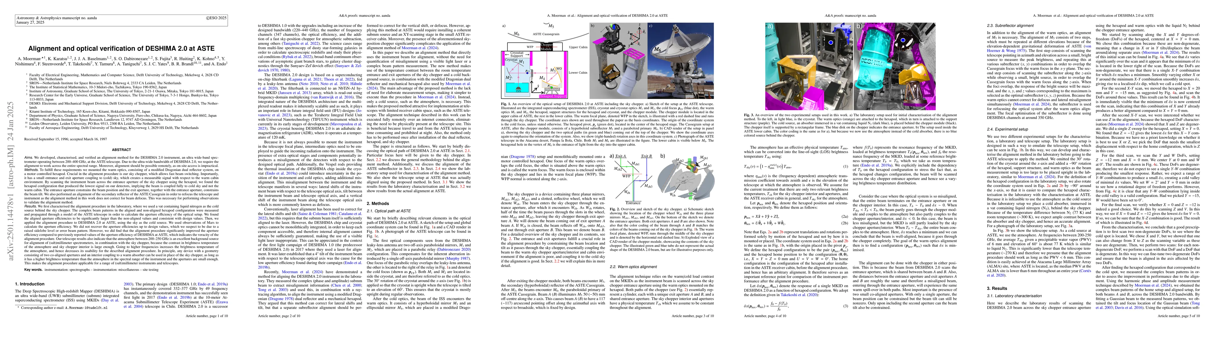 Thumbnail for Alignment and optical verification of DESHIMA 2.0 at ASTE