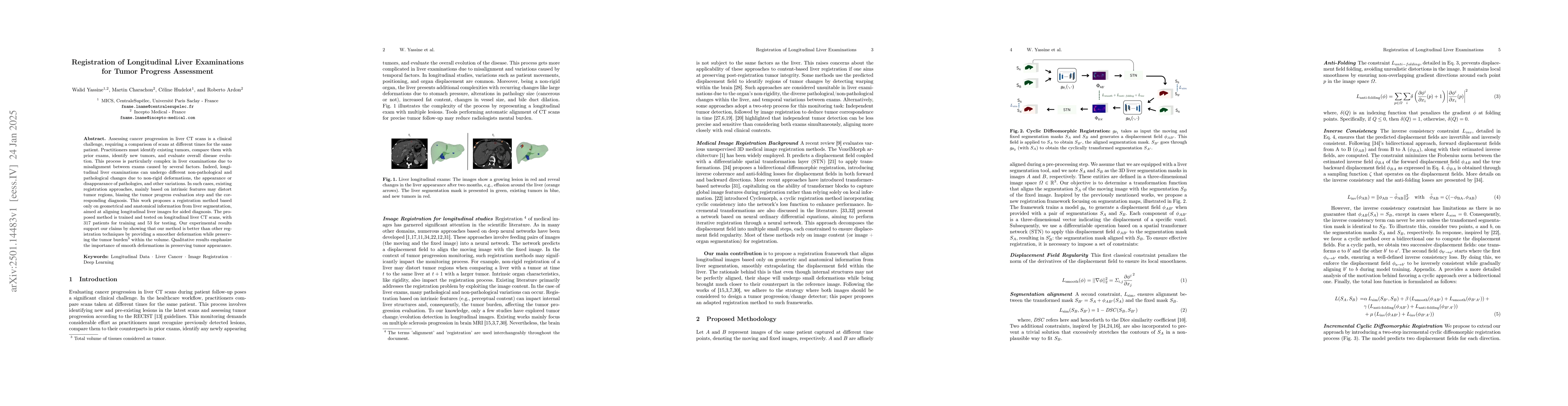 Thumbnail for Registration of Longitudinal Liver Examinations for Tumor Progress
  Assessment