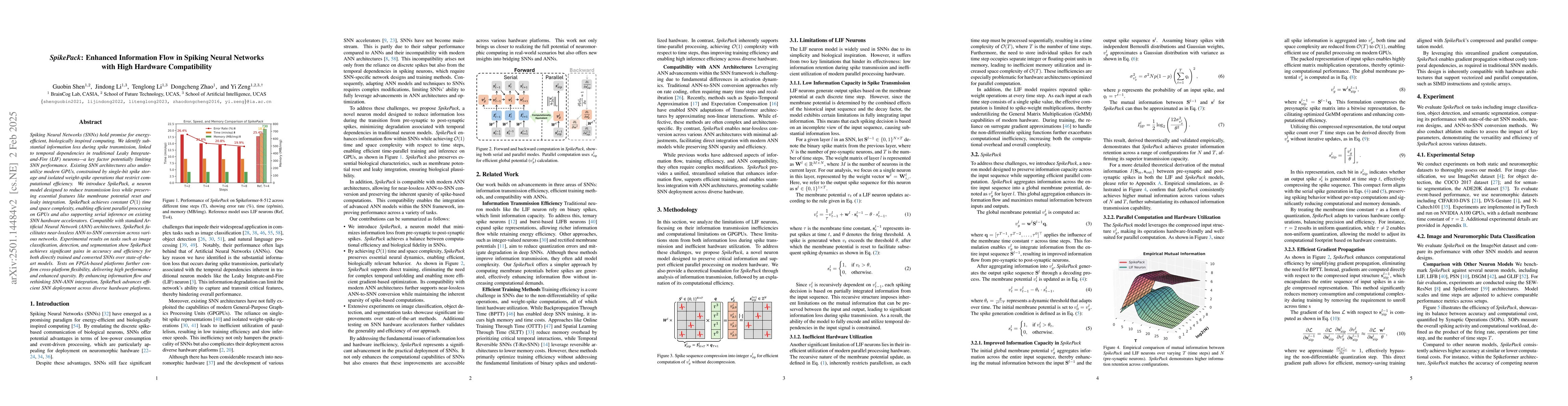 Thumbnail for $SpikePack$: Enhanced Information Flow in Spiking Neural Networks with
  High Hardware Compatibility