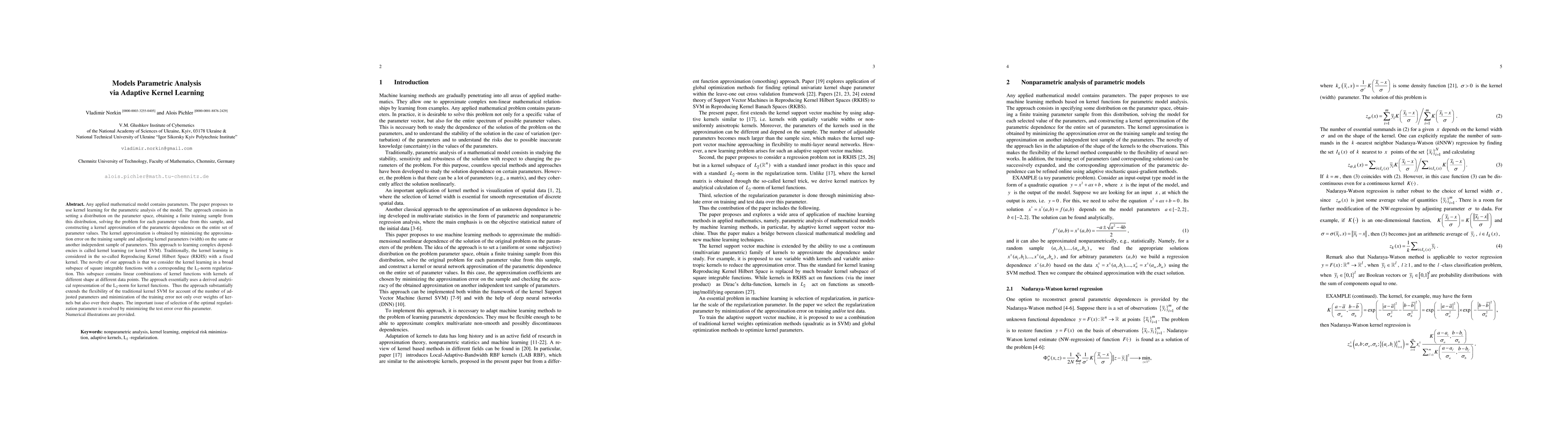 Thumbnail for Models Parametric Analysis via Adaptive Kernel Learning
