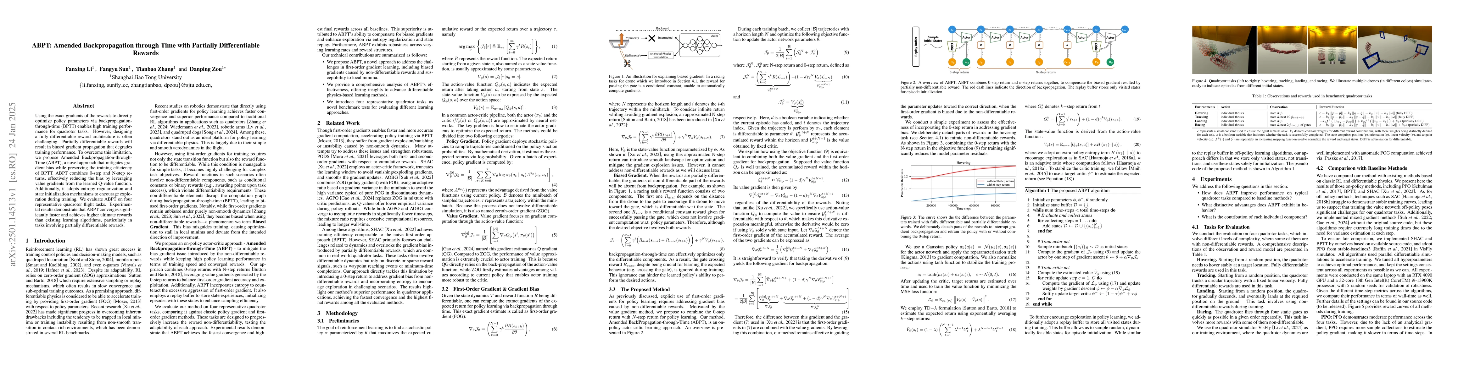 Thumbnail for ABPT: Amended Backpropagation through Time with Partially Differentiable
  Rewards