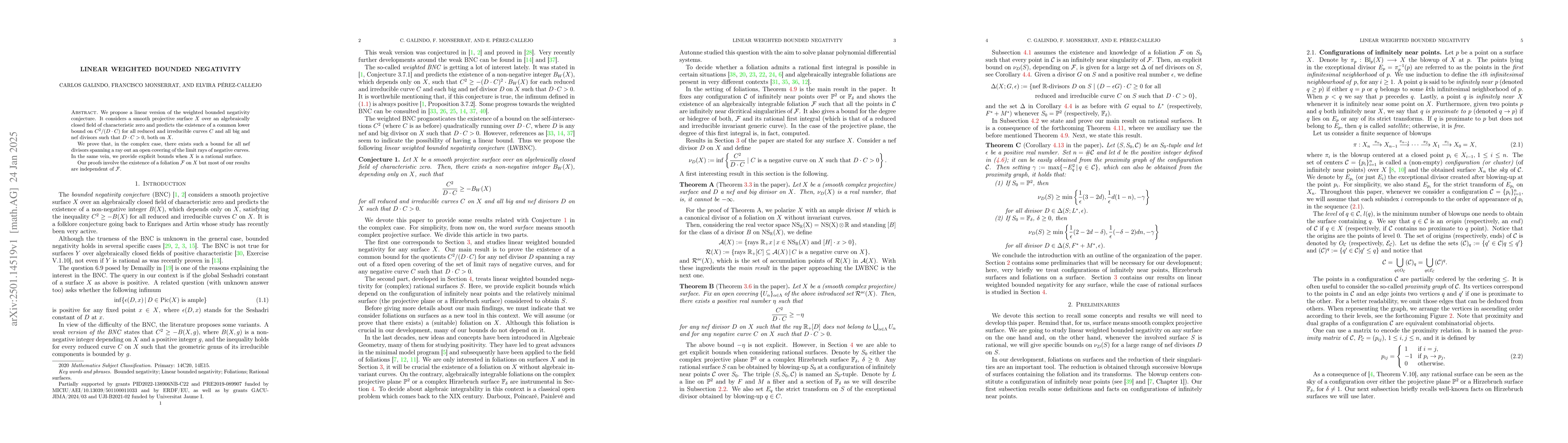 Thumbnail for Linear weighted bounded negativity