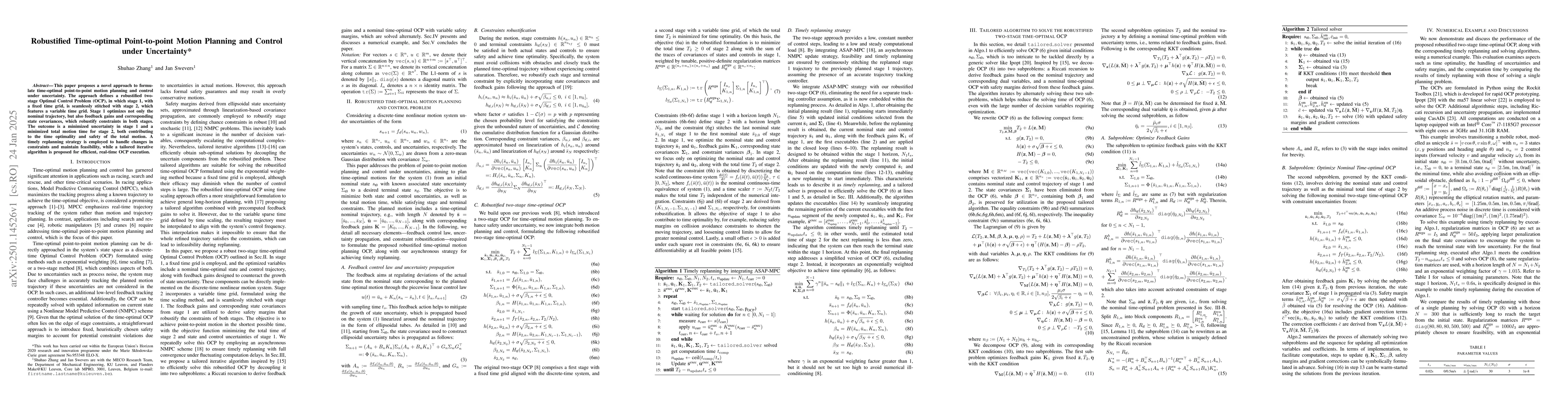 Thumbnail for Robustified Time-optimal Point-to-point Motion Planning and Control
  under Uncertainty