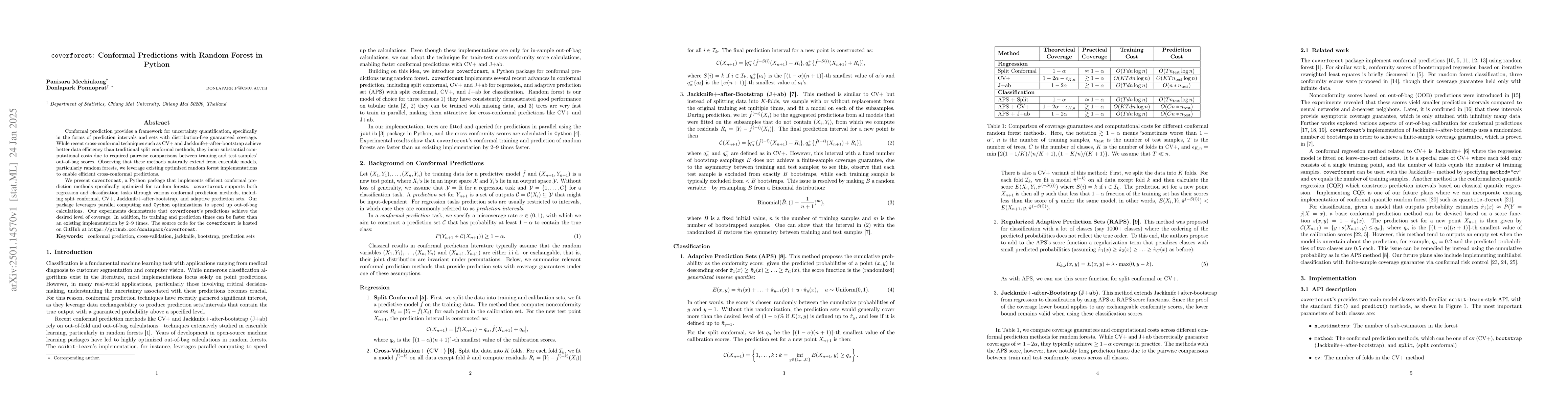 Thumbnail for coverforest: Conformal Predictions with Random Forest in Python