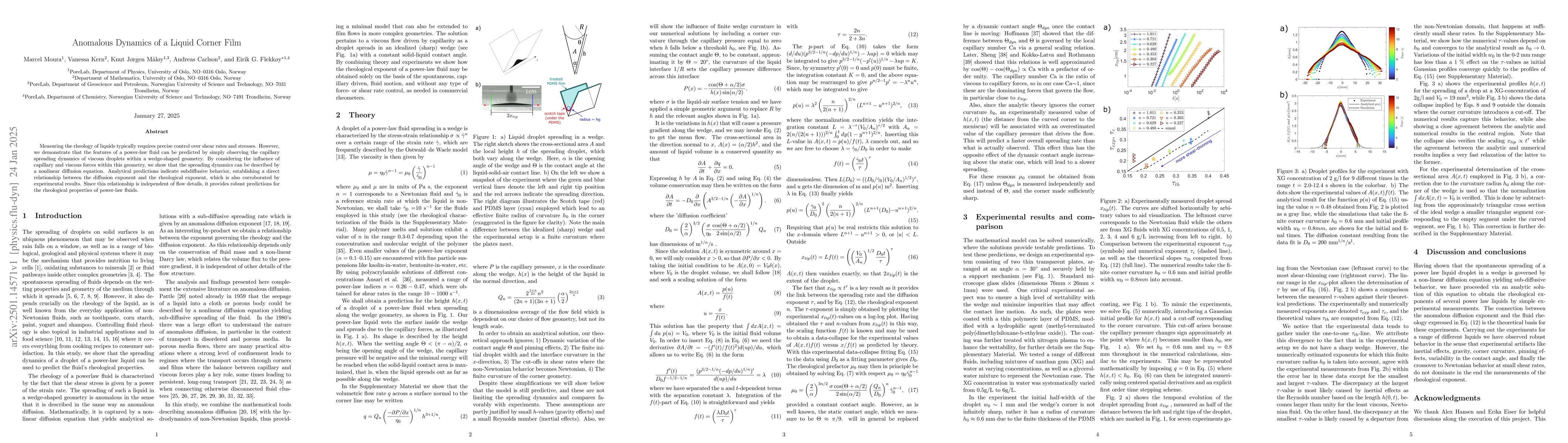 Thumbnail for Anomalous Dynamics of a Liquid Corner Film