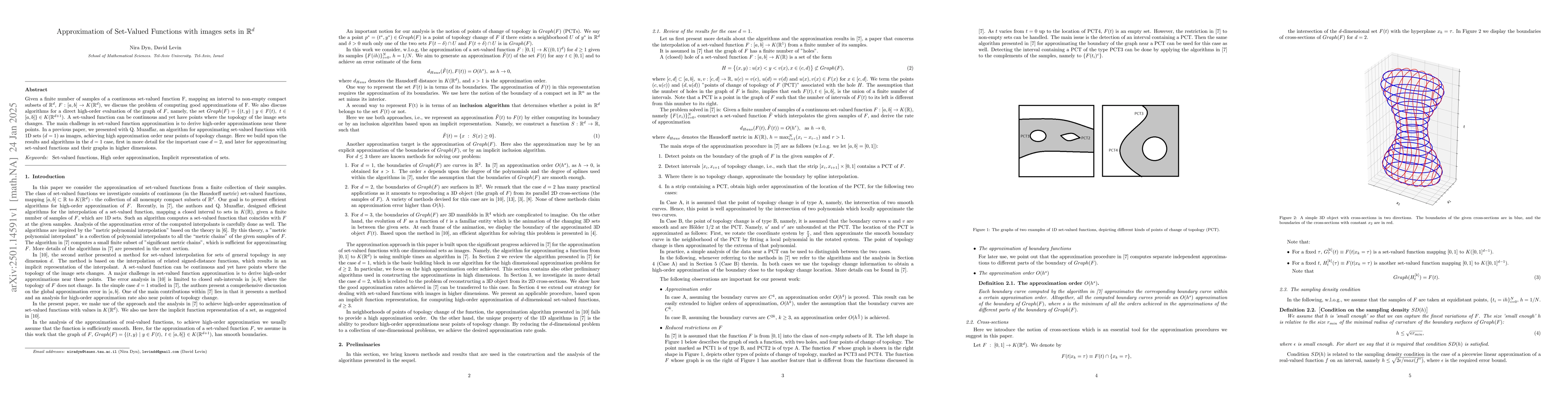 Thumbnail for Approximation of Set-Valued Functions with images sets in $\mathbb{R}^d$
